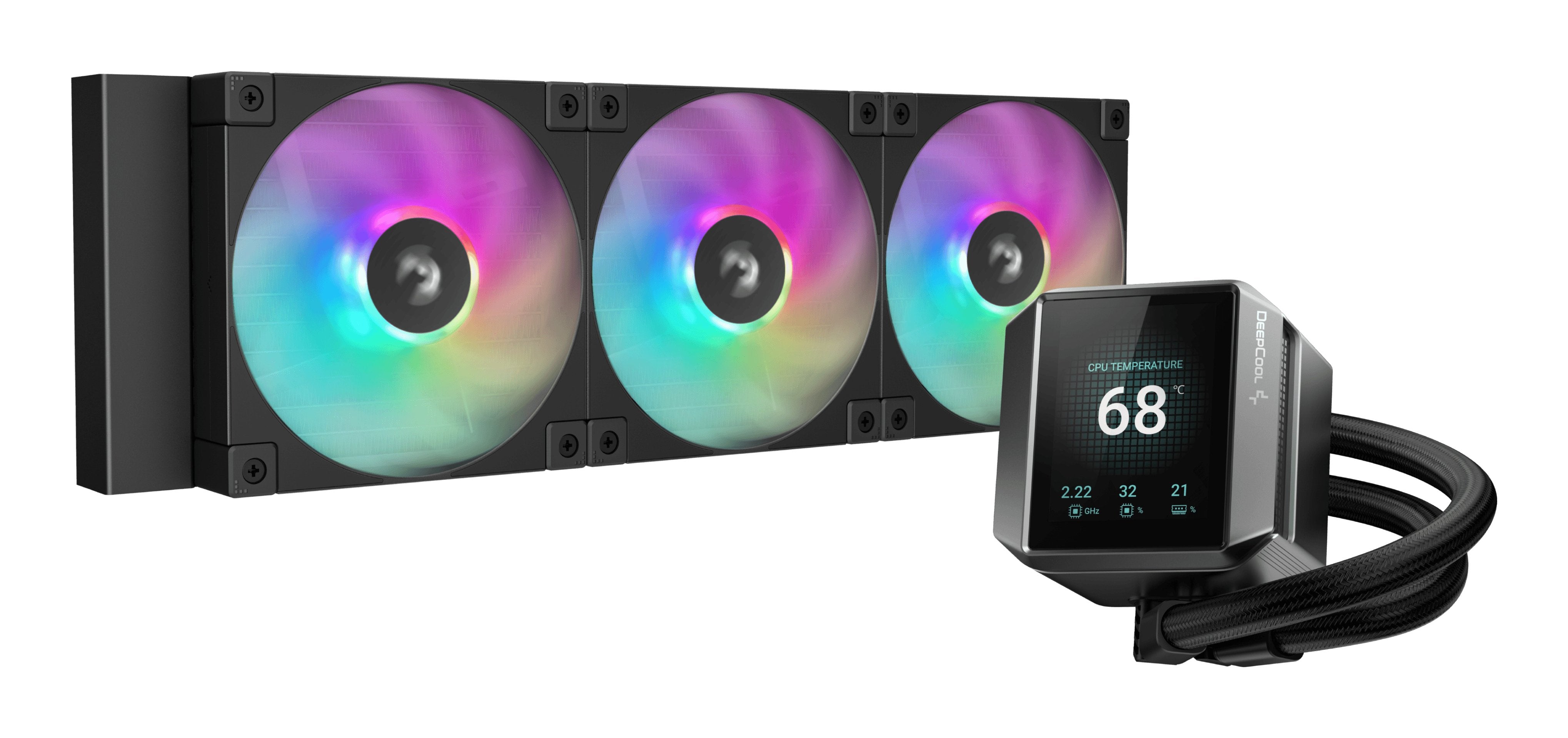 EAN 6933412728887 - DeepCool MYSTIQUE 360 ARGB Procesador Sistema de refrigeración líquida todo en uno 12 cm Negro 1 pieza(s) imagen 1