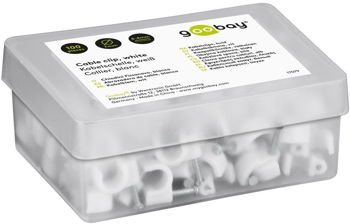 EAN 4040849170799 - Goobay 17079 abrazadera para cable Blanco 100 pieza(s) imagen 6