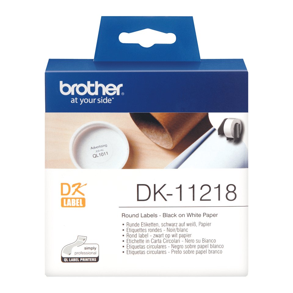 EAN 4977766634557 - Brother DK-11218 etiqueta de impresora Blanco imagen 3