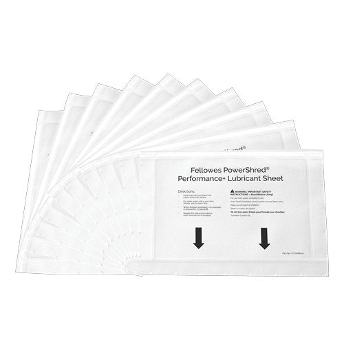 Fellowes Hojas Lubricantes Para Destructora Pack De 10
