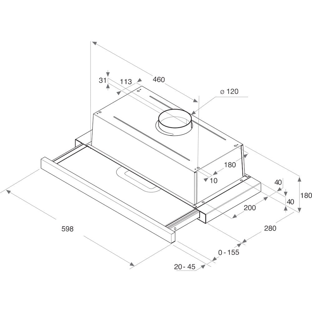 EAN 8003437605253 - Whirlpool AKR750GK Semintegrada (extraíble) Negro 304 m³/h imagen 2