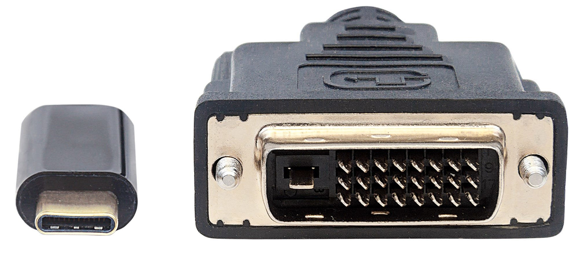 EAN 0766623152457 - Manhattan 152457 adaptador de cable de vídeo 2 m USB Tipo C DVI Negro imagen 3