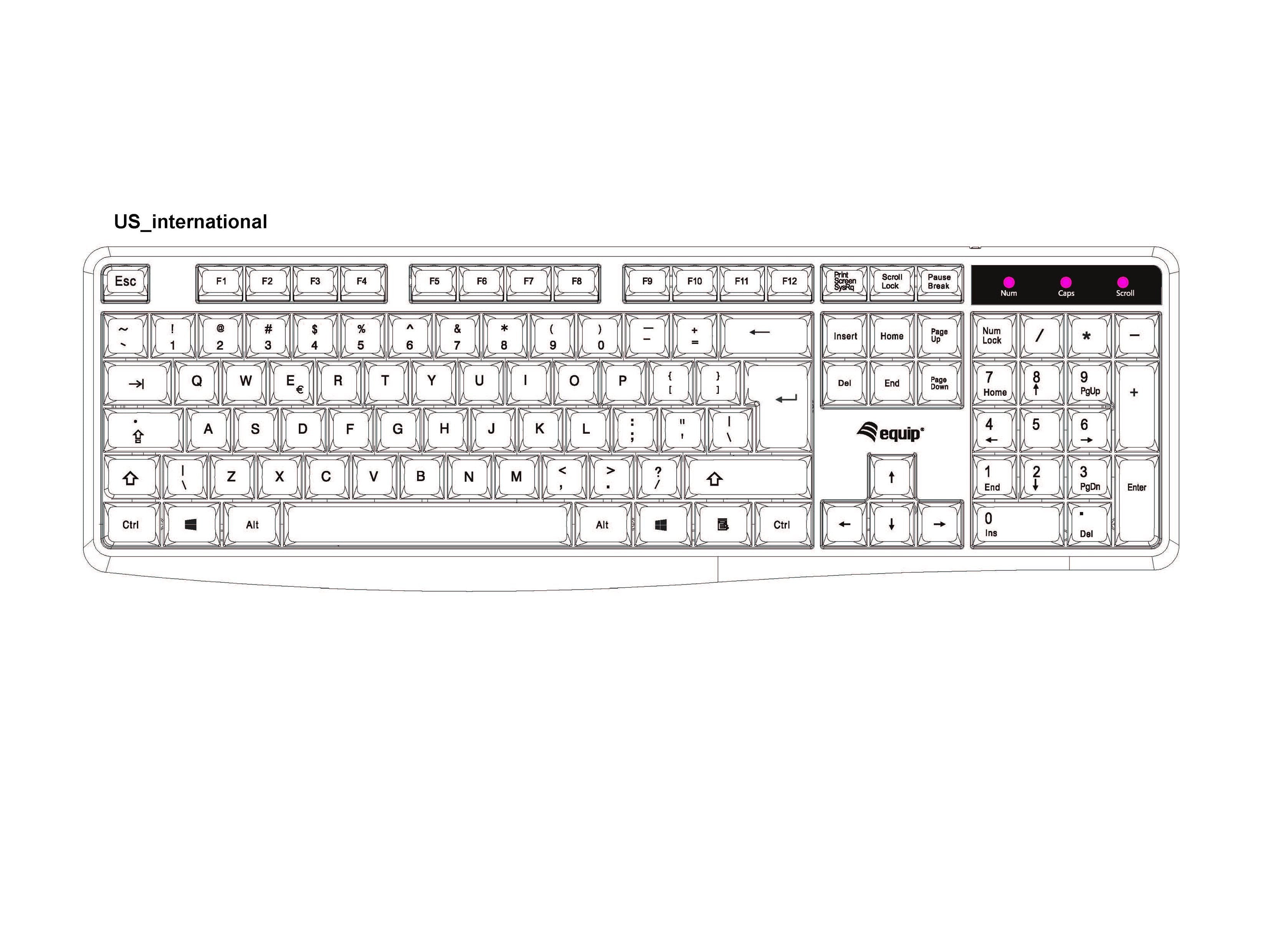 EAN 4015867230510 - Equip 245215 teclado Oficina USB QWERTY Inglés de EE. UU. Negro imagen 5