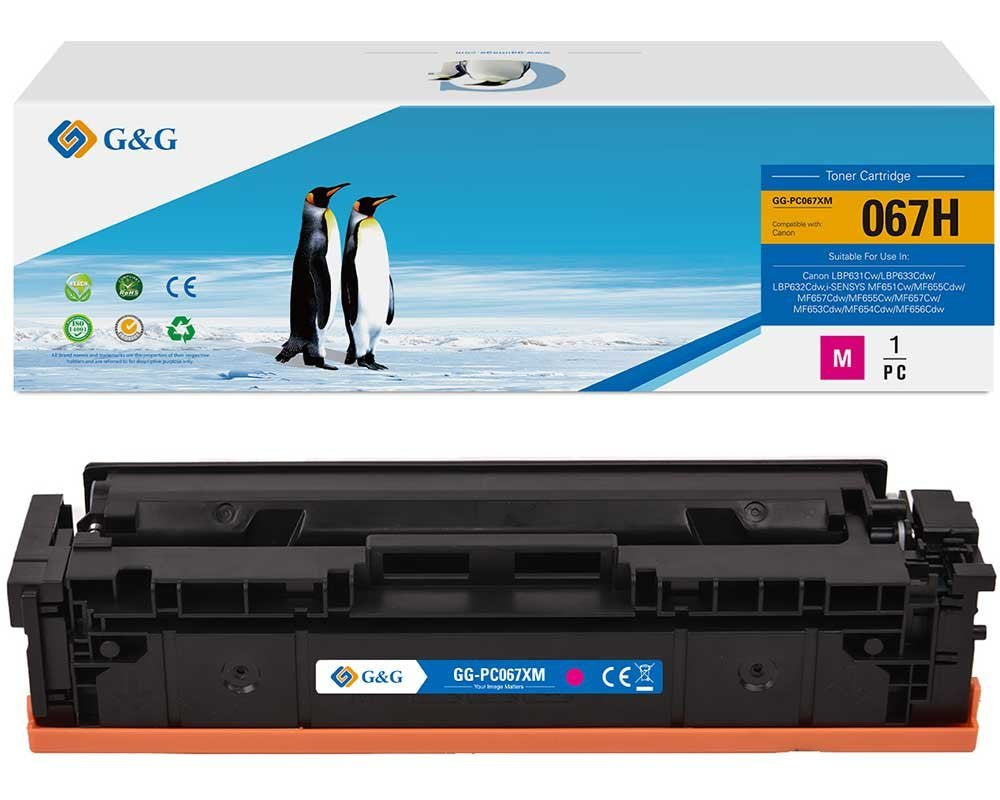 G&G Xl-Toner Compatible Zu Canon 067h Magenta