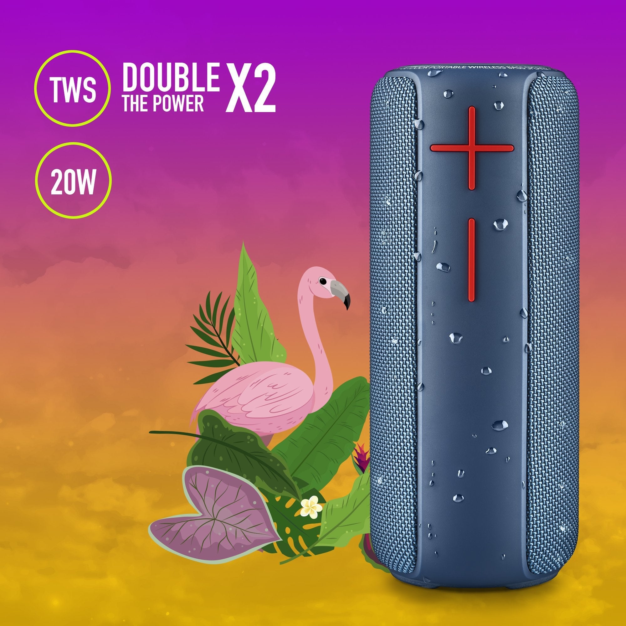 Altavoz Con Bluetooth Ngs Roller Nitro 2 20w 2.0 Azul