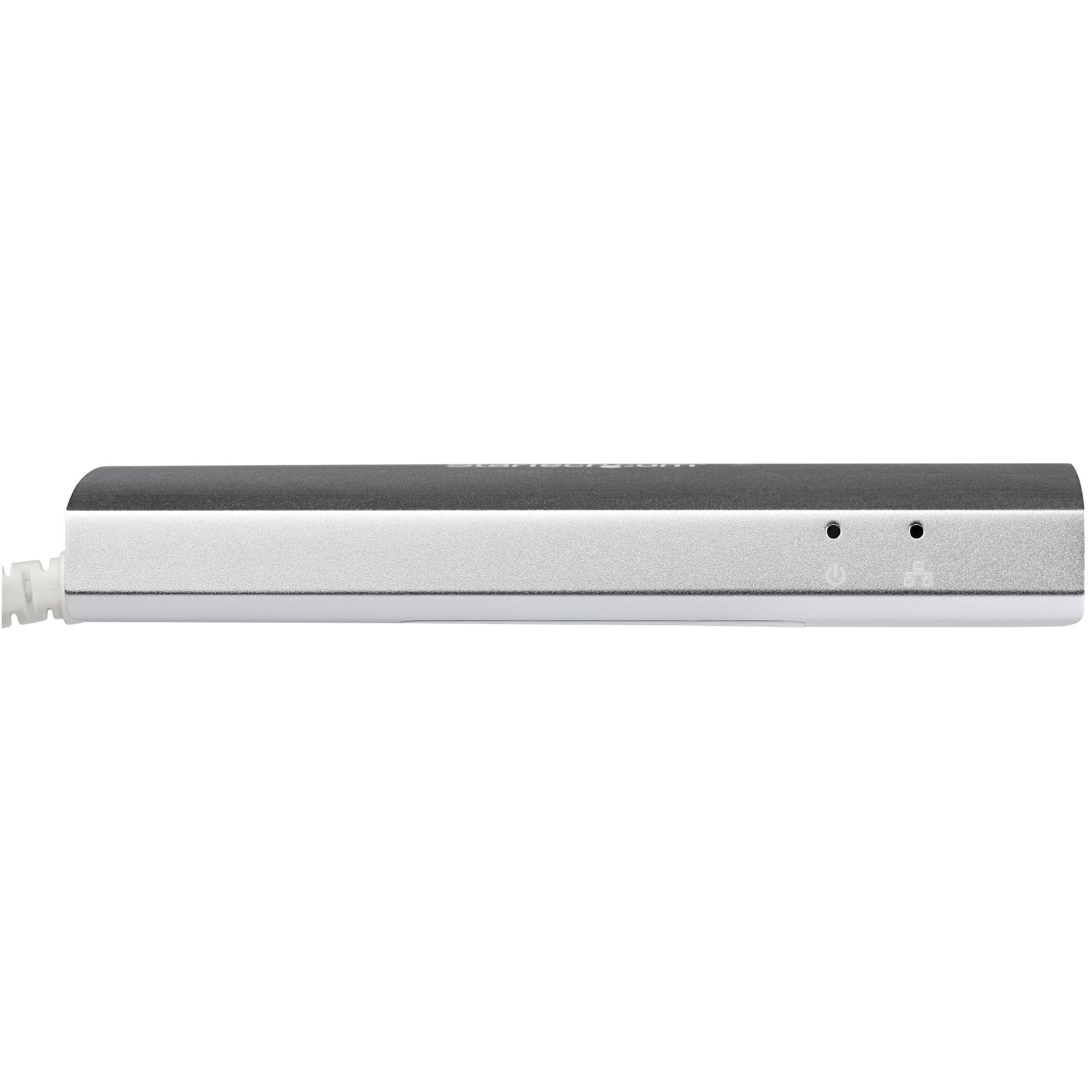 Startech Hub De 3 Puertos Usb 3.0 Con Adaptador De Red Ethernet Gigabit - Hub Portátil De Aluminio 2 Años