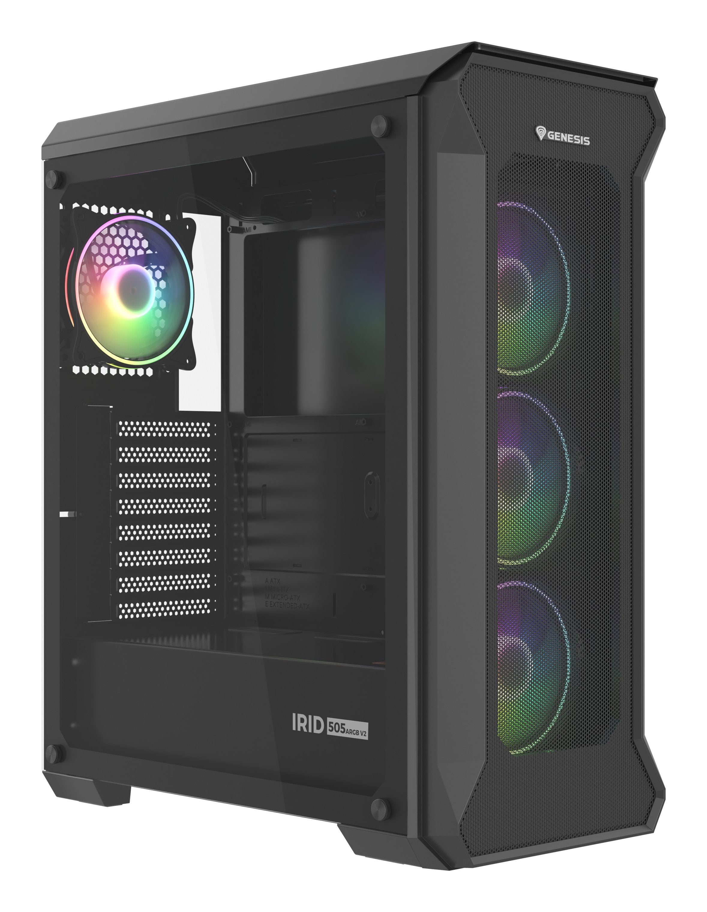 EAN 5901969420890 - GENESIS Irid 505 ARGB Midi Tower Negro, Transparente imagen 12
