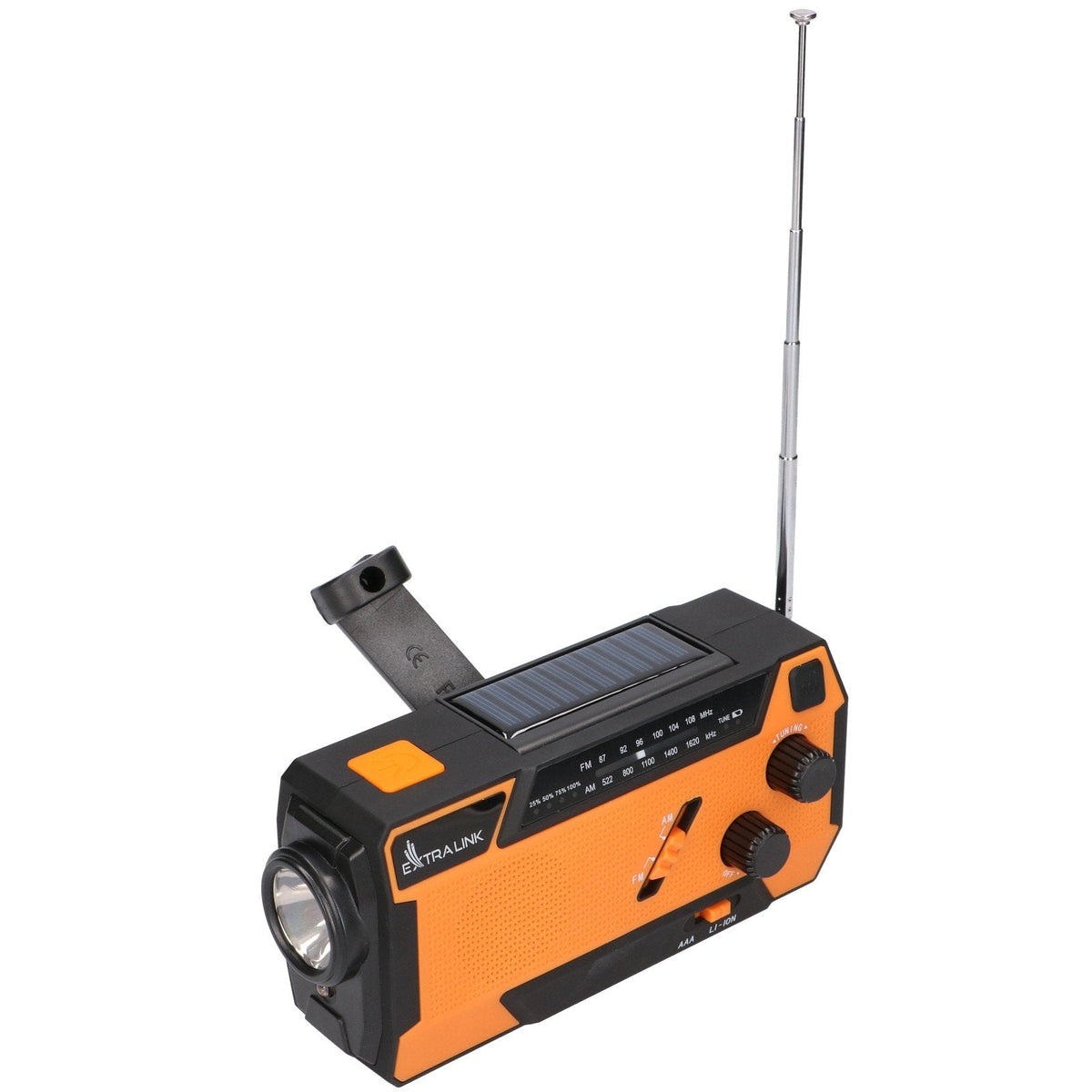 Extralink Radio Awaryjne Solarne Z Korbka Dynamo Powerbank 4000mah Z Latarka Sos Sr-4000