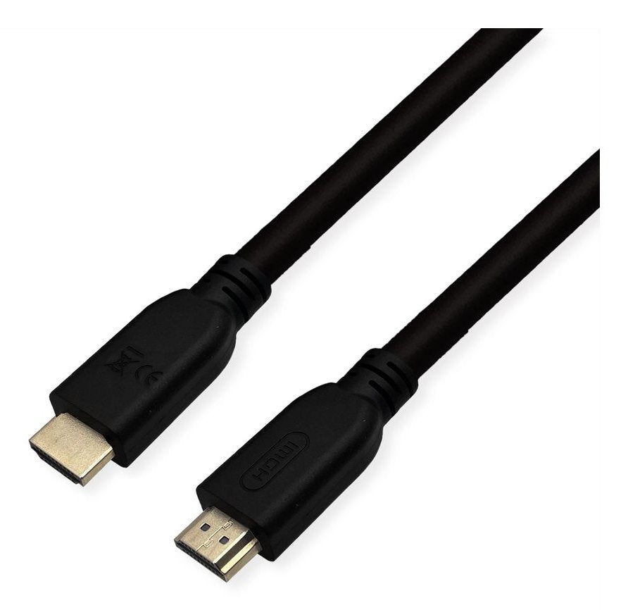 Roline Rm 8k Hdmi Ultra Hd Cable Mit Ethernet, St St, Schwarz, 1 M