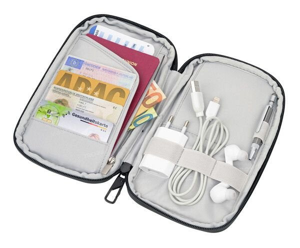 EAN 4024023022319 - TROIKA BLACK TECH TRAVELLER organizador personal Poliéster, Poliuretano (PU), Lona alquitranada Negro imagen 3
