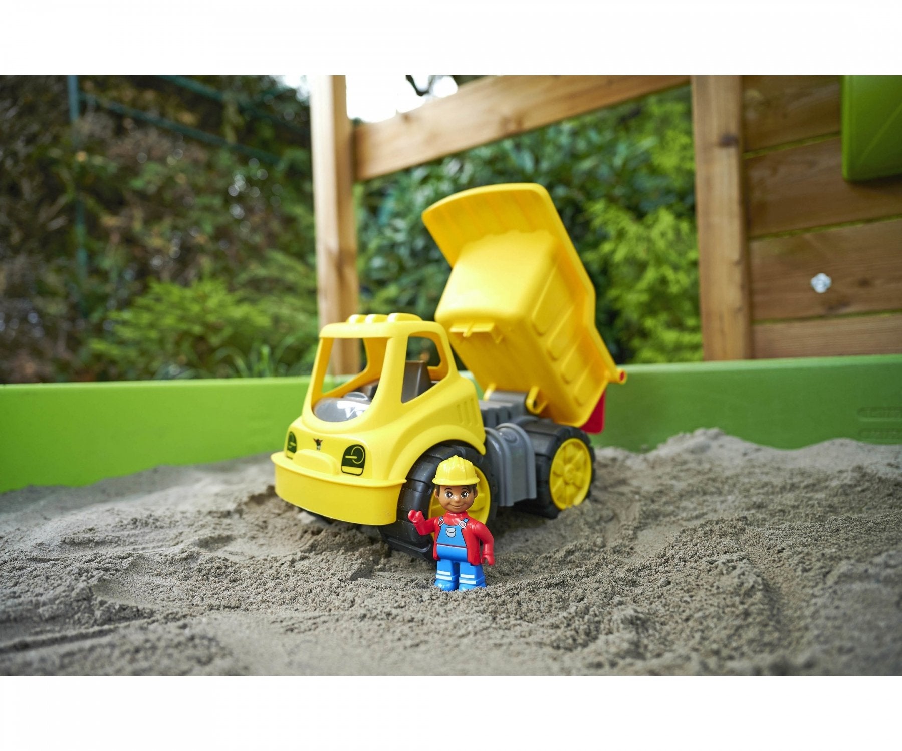 Vehículo De Juguete Big Power-Worker Kipper + Figur, Amarillo/Gris, Camión Basculante, 2 Año(S), Negro, Amarillo