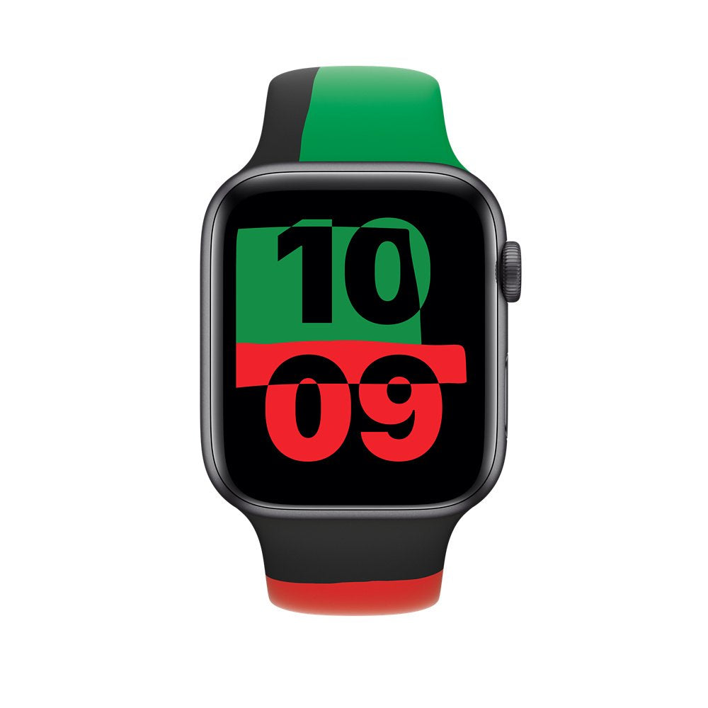 EAN 0195949082351 - Apple MUQ83ZM/A Accesorios para dispositivos vestibles inteligentes Grupo de rock Negro, Verde, Rojo Fluo imagen 3