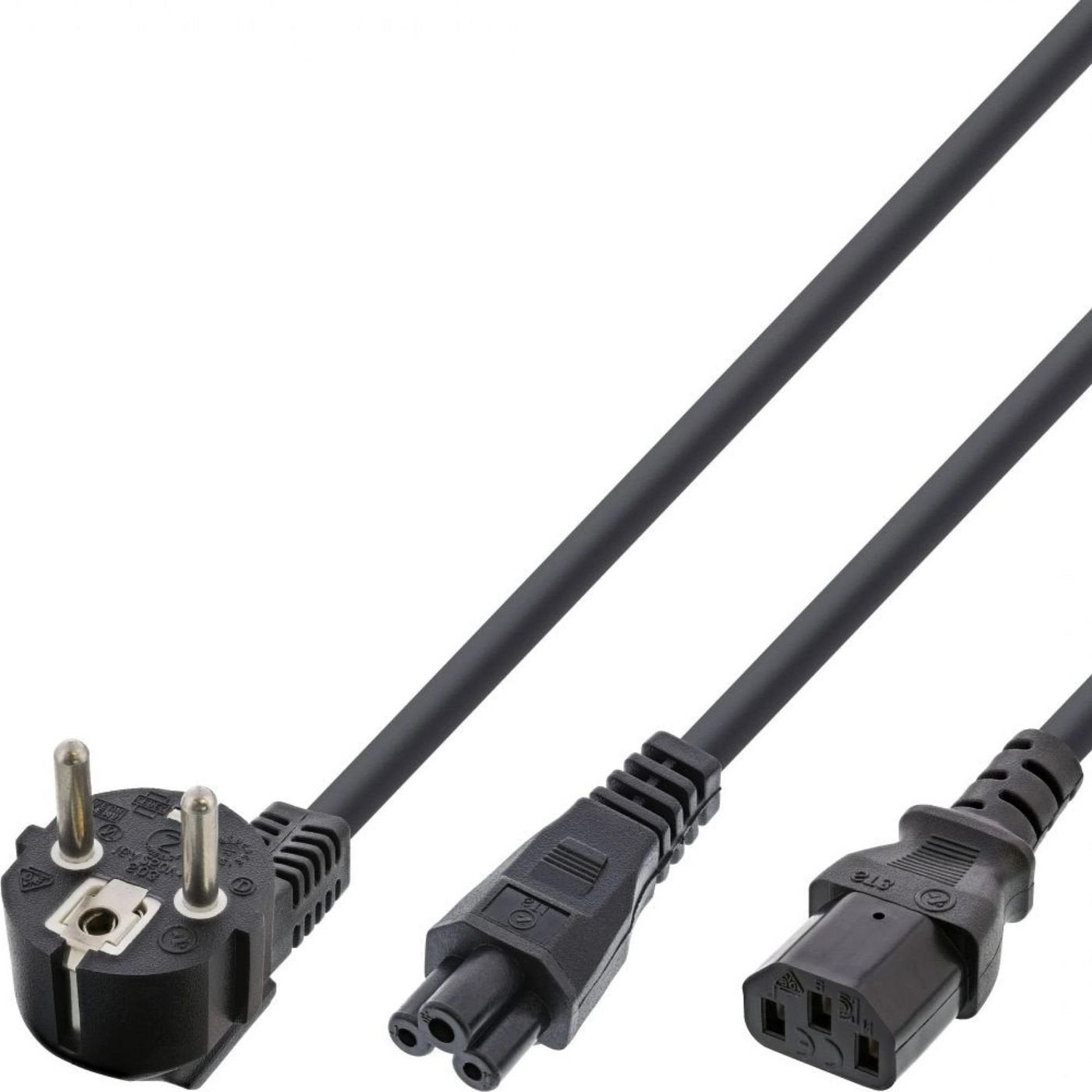 Power Splitter Cable, Schuko To C5 & C13, 1,8m