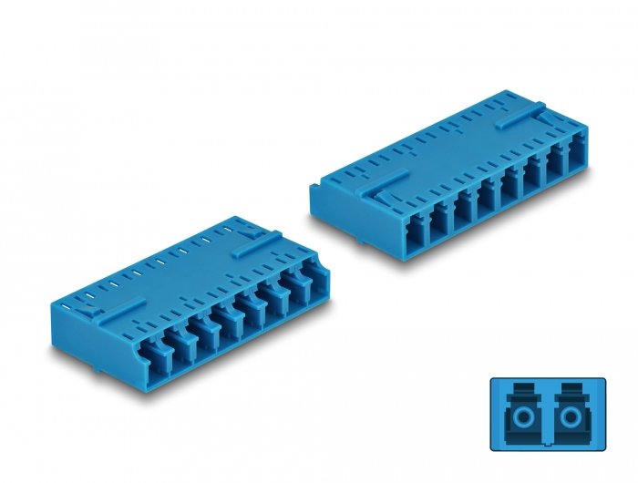 Lwl Kupplung Hd Lc Octuplex Buchse Zu Lc Octuplex Buchse Blau