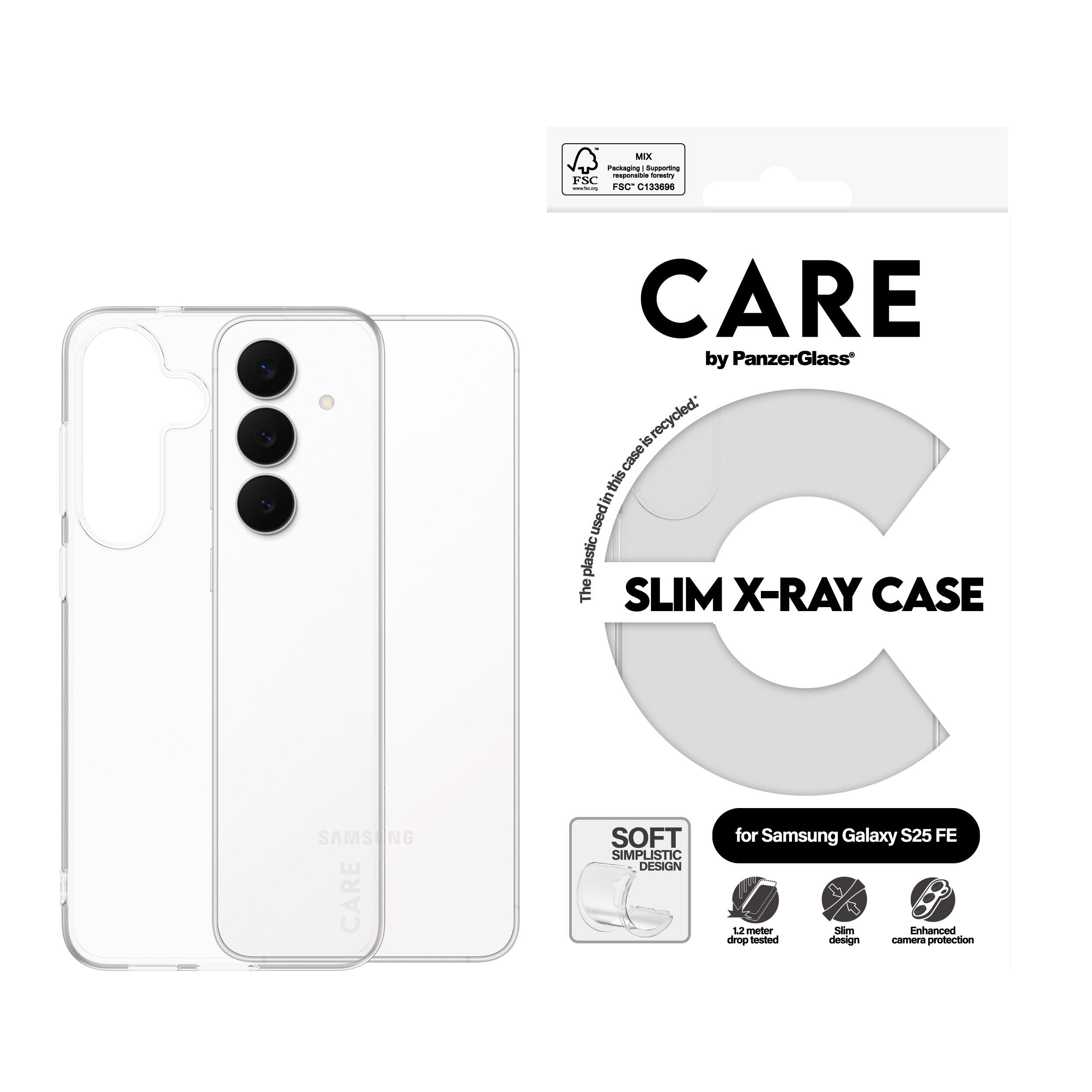 EAN 5715685031632 - PanzerGlass CARE™ by ® X-Ray Case Samsung Galaxy S25 FE 5G funda para teléfono móvil Transparente imagen 2