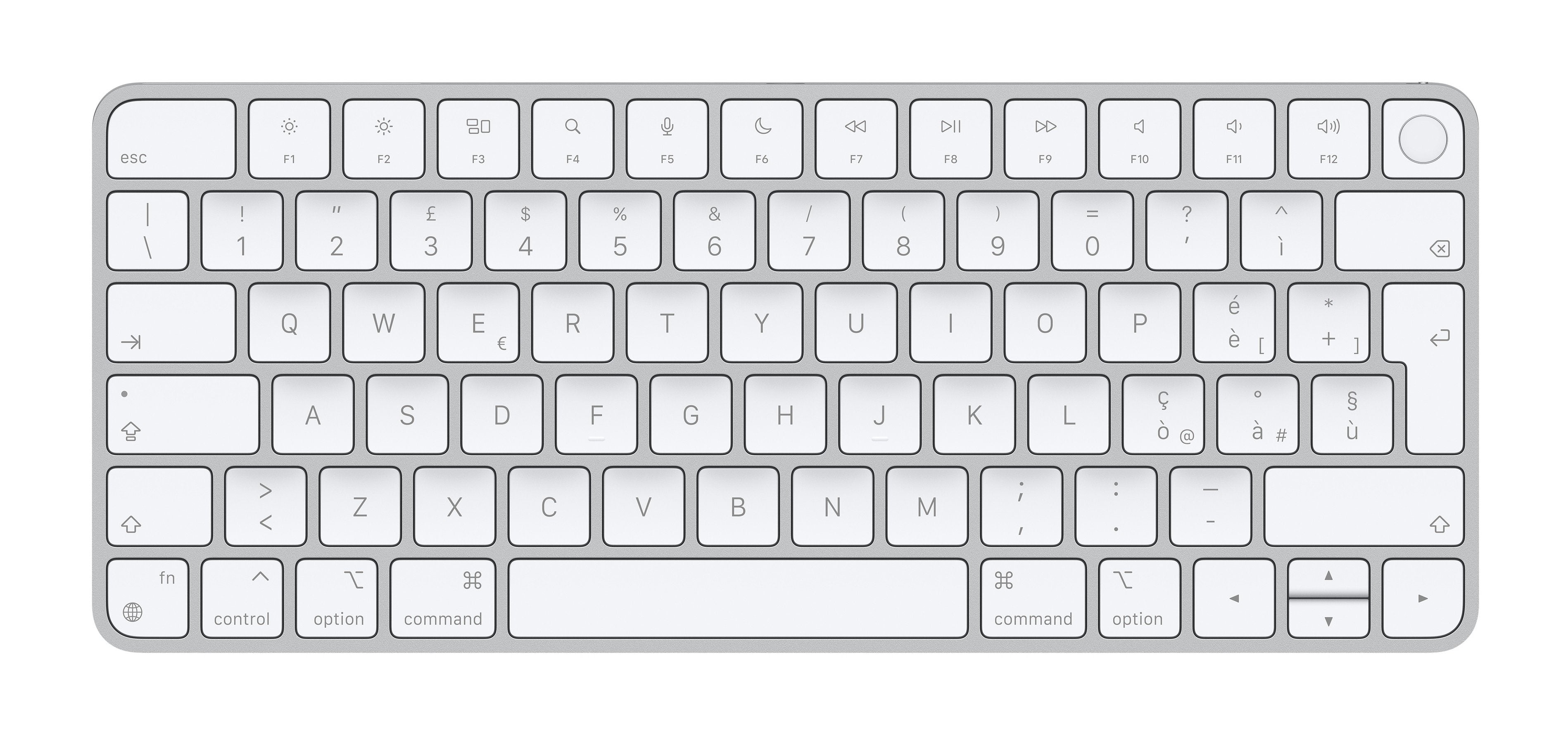 Apple Magic Teclado Usb + Bluetooth Italiano Aluminio, Blanco