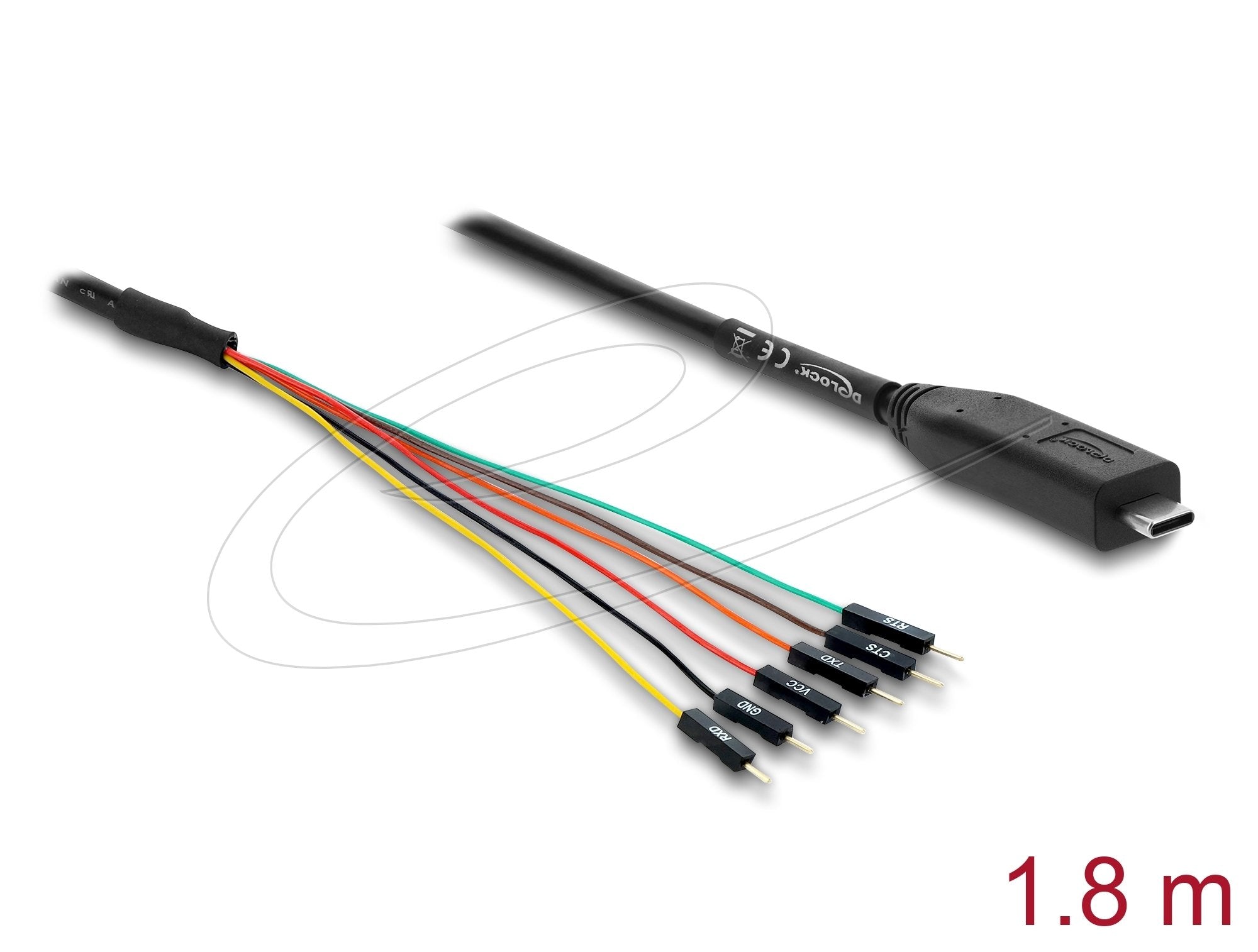 Konverter Usb 2.0 Type-C Zu Uart Ttl (5 V) Schnittstelle Mit 6 X Pfostenstecker Tx Rx Cts Rts Und 5 V Ausgangsspannung 1,8 M