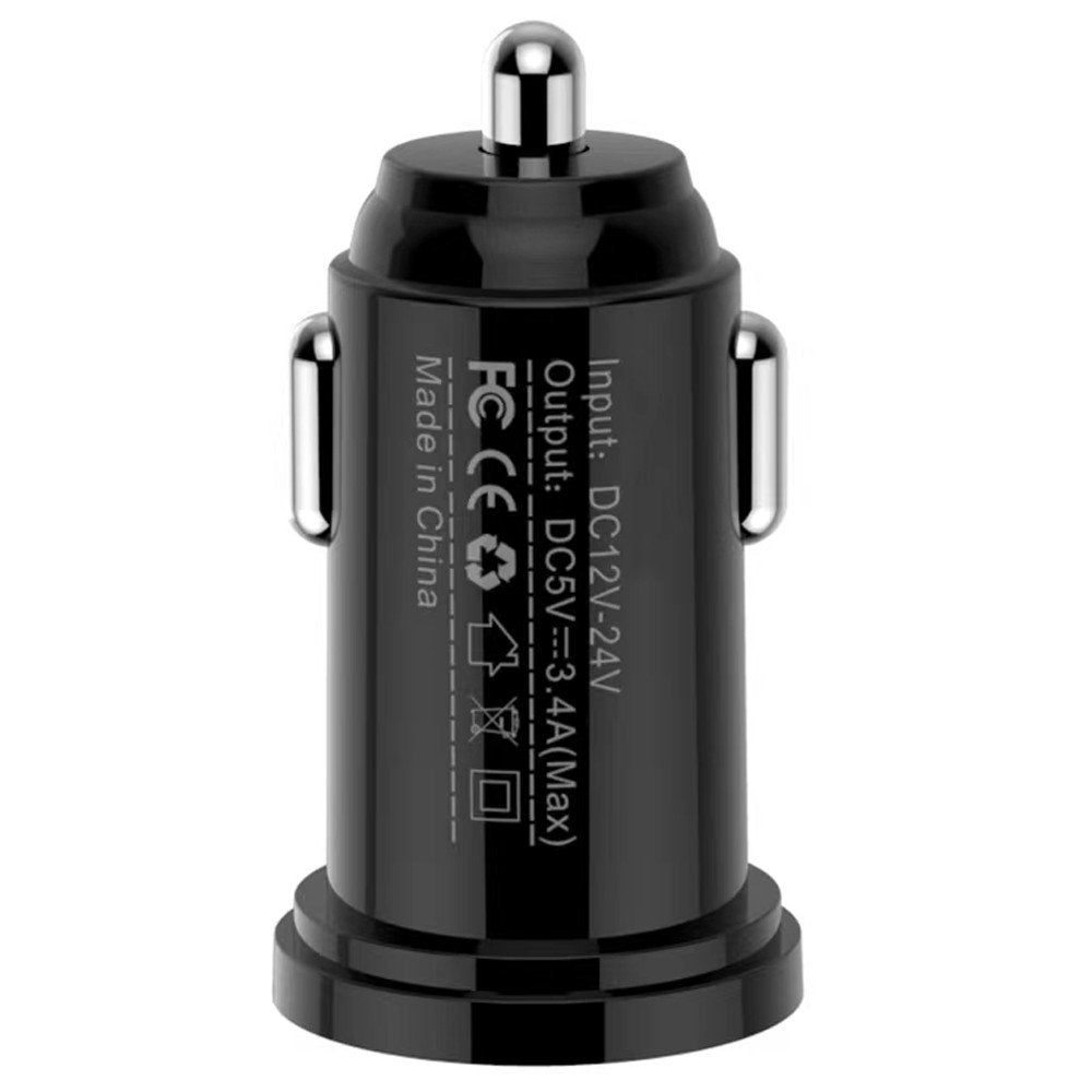 Cargador Mini Coche Techly 2 Puertos Usb-A 12w 2.4a Negro