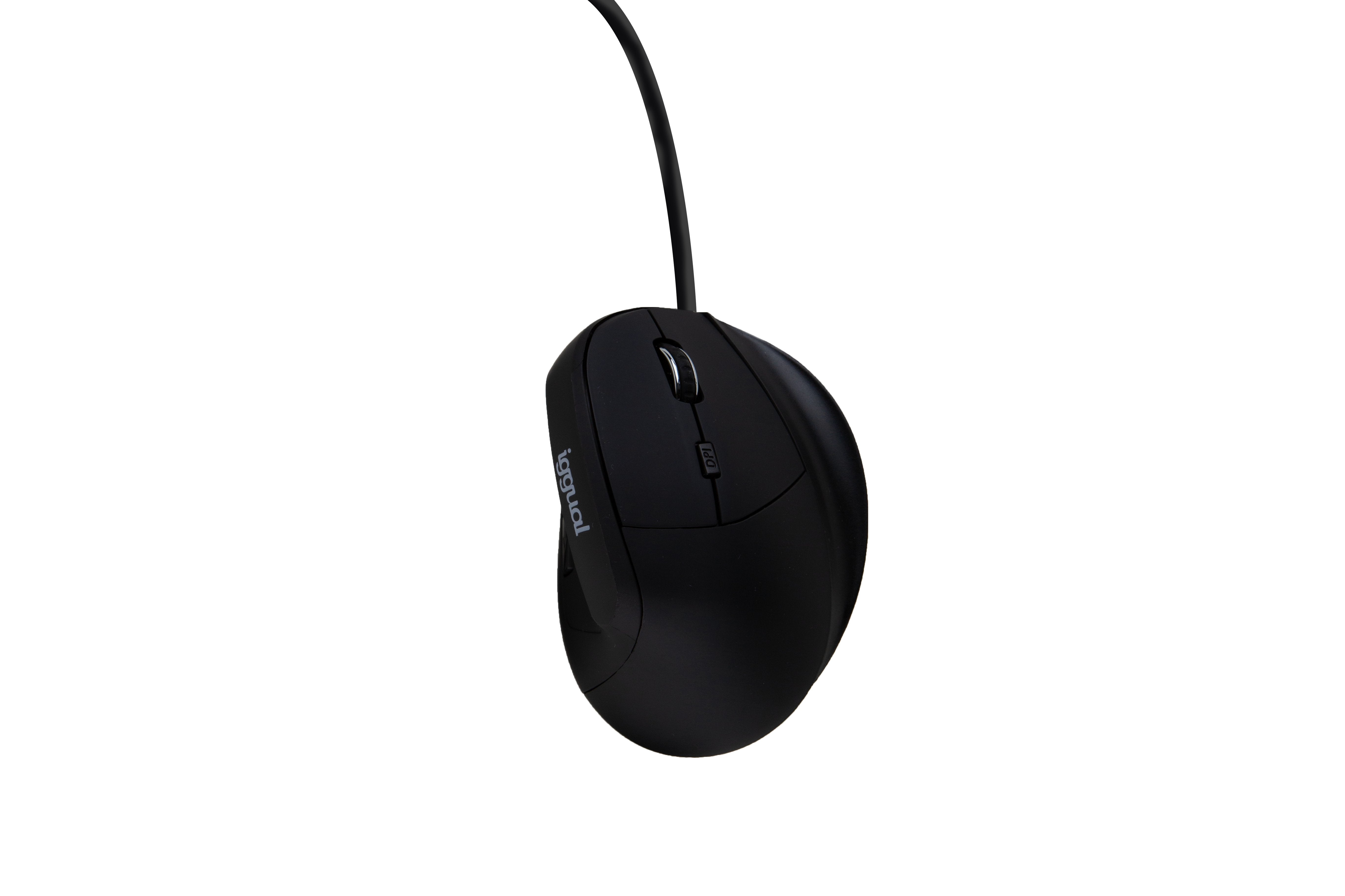 Iggual Ratón Vertical Usb Ergo-V 2400dpi Negro