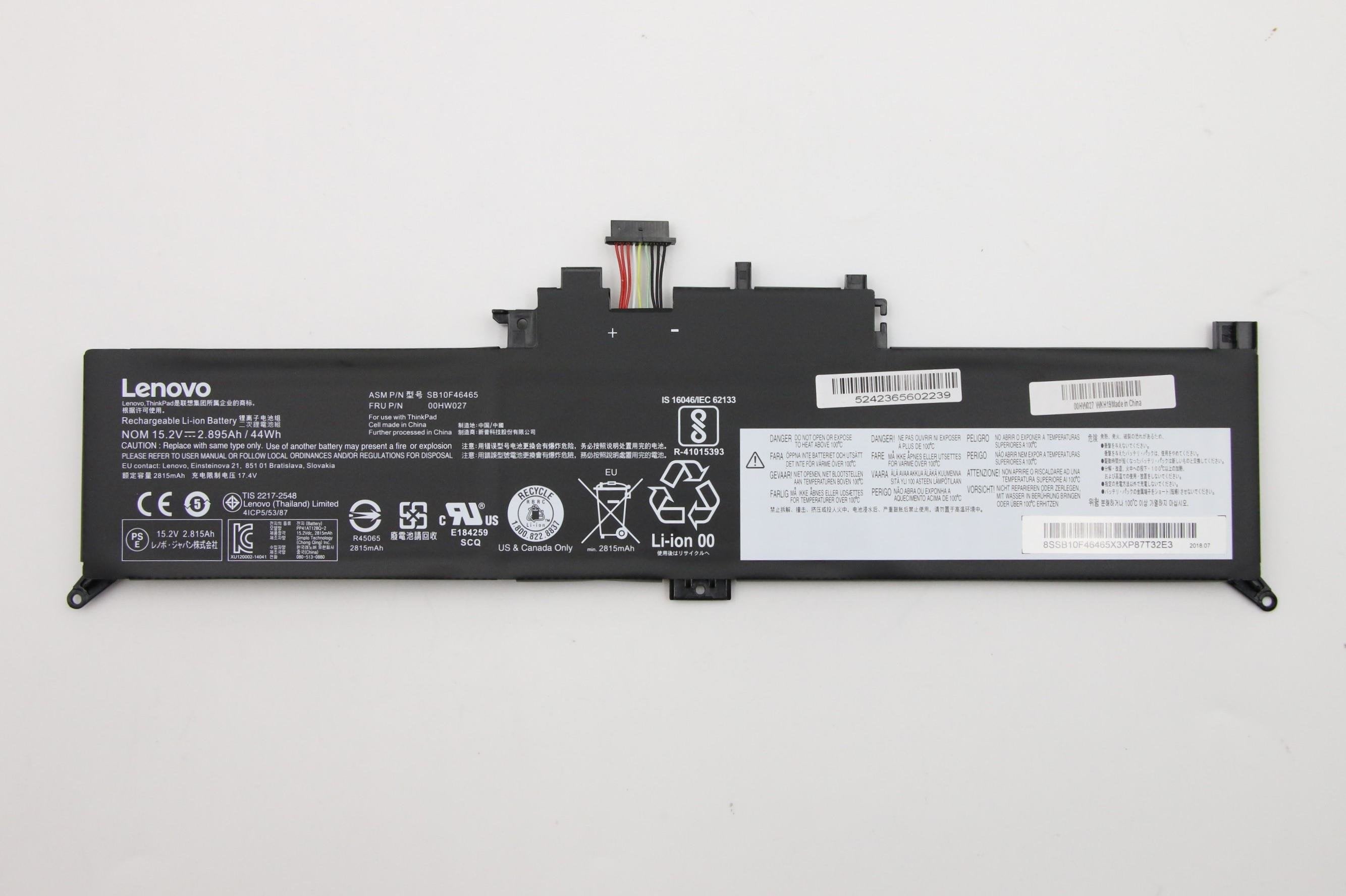 EAN 5706998647481 - Lenovo 00HW027 refacción para laptop Batería imagen 1