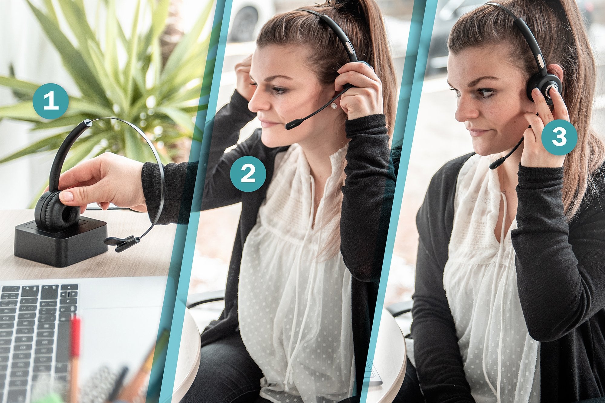 Digitus On Ear Bluetooth Headset Inkl. Dockingstation