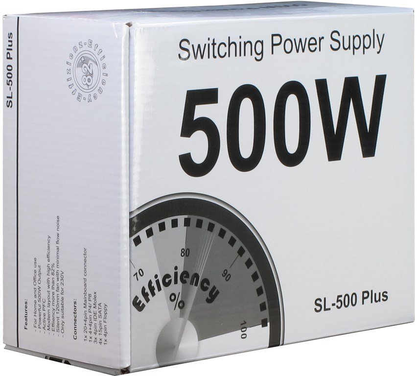 EAN 4260133129108 - Inter-Tech SL-500 Plus unidad de fuente de alimentación 500 W 20+4 pin ATX ATX Plata imagen 6