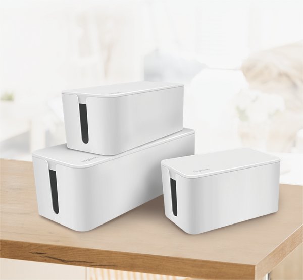 Logilink Kab0078 Organizador De Cables Universal Caja De Cables Blanco 3 Pieza(S)