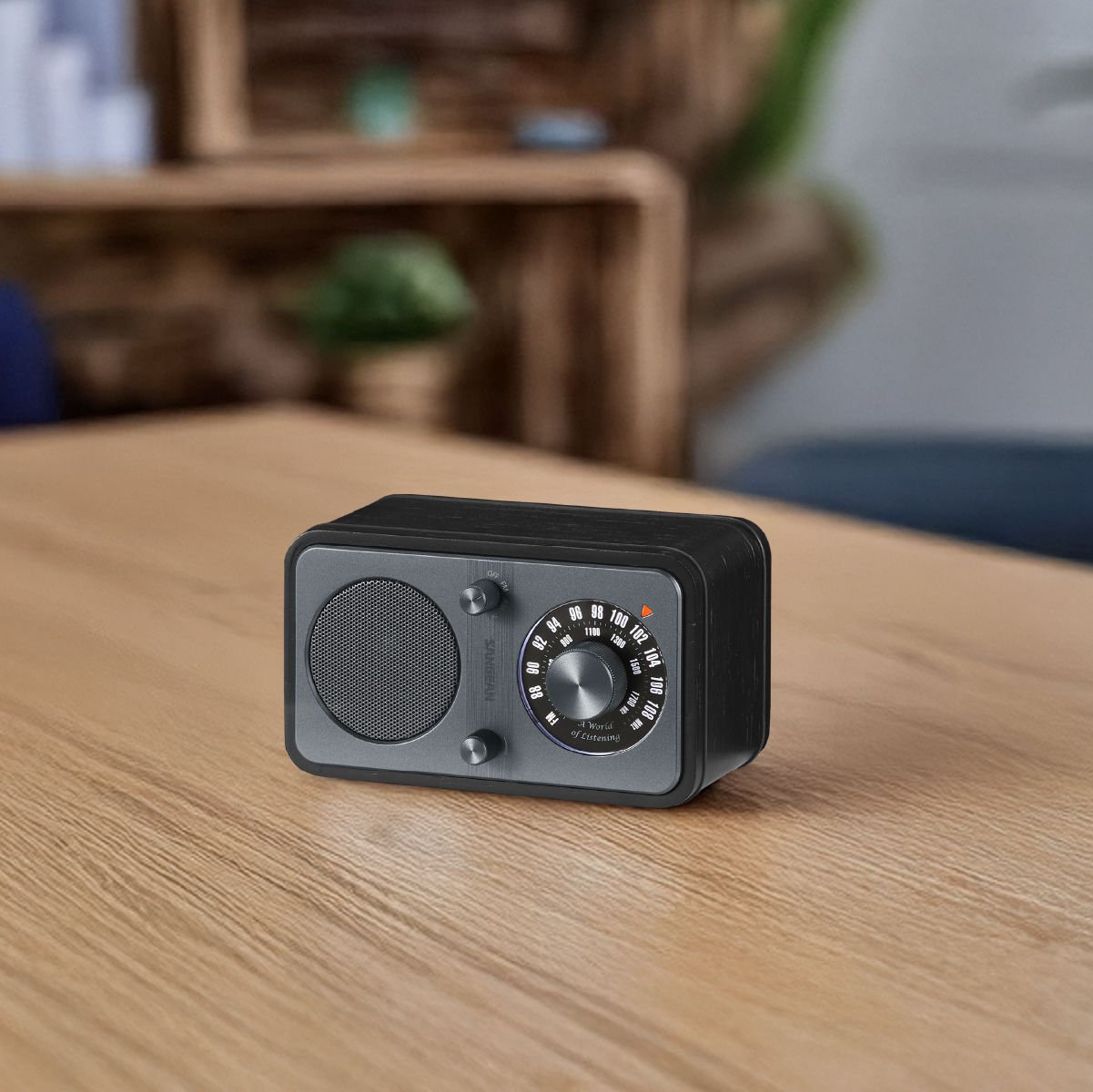Sangean Wr-9 Roble De Medianoche Radio Analógica De Madera Con Am Fm Bluetooth