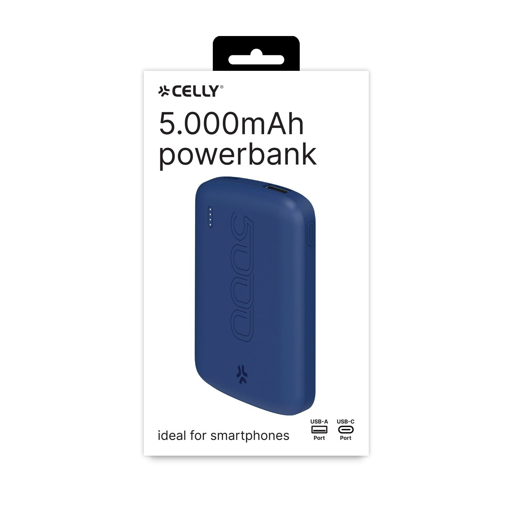 EAN 8021735207733 - Celly PBE5000EVOBL batería externa Litio 5000 mAh Azul imagen 2