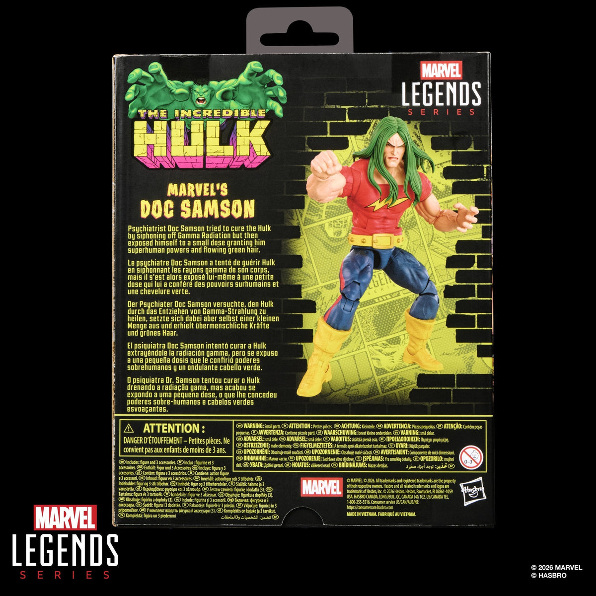 Figura Hasbro Marvel Legends Series The Incredible Hulk Marvel'S Doc Samson