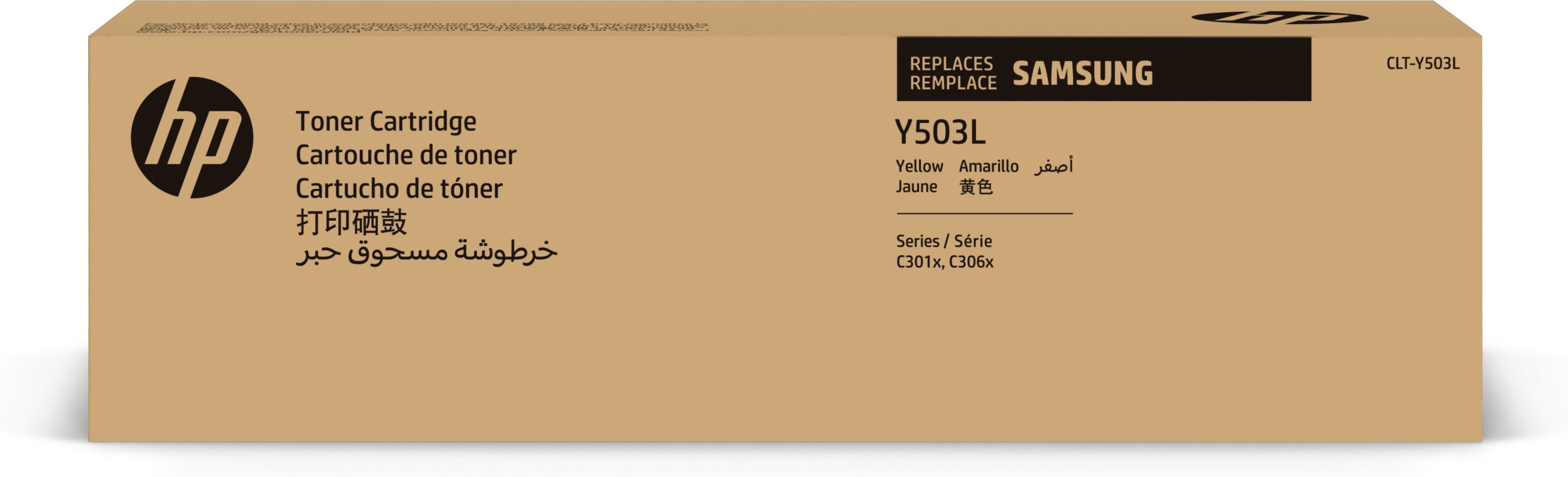 EAN 191628447008 - Samsung CLT-Y503L High-Yield Yellow Original Toner Cartridge cartucho de tóner 1 pieza(s) imagen 1