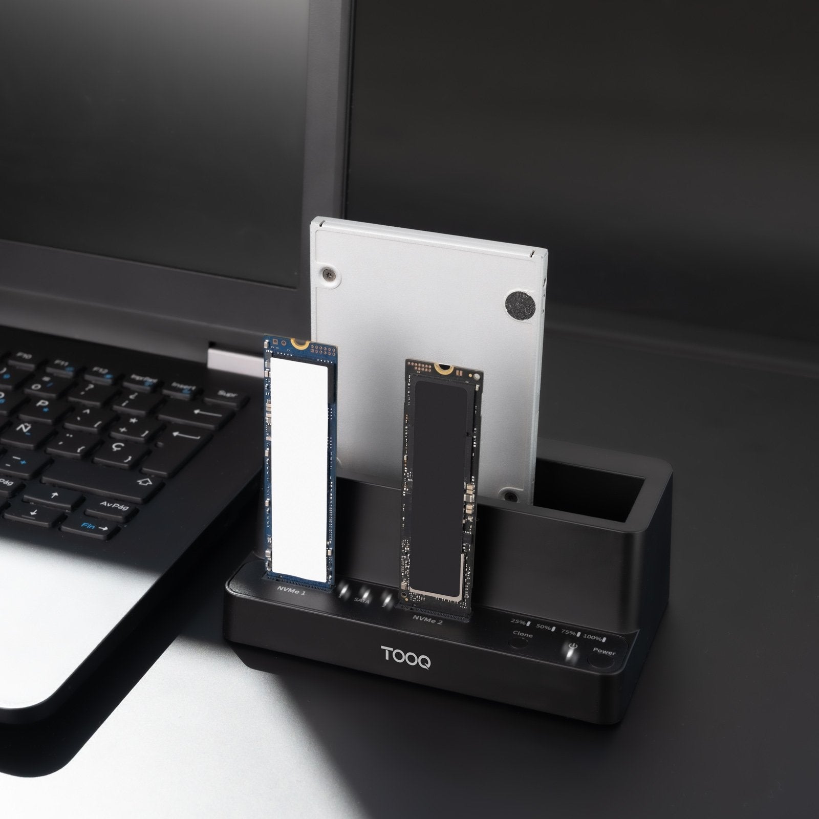 Docking Station Para Ssd M2 Sata Nvme Tooq Tqds-502b