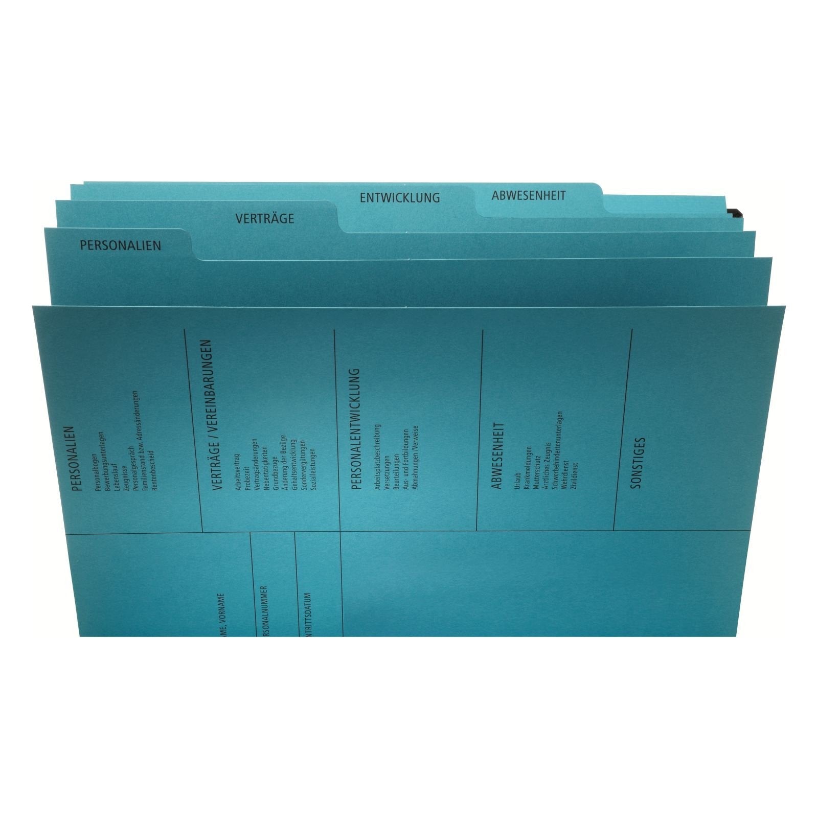 Carpeta De Personal Pagna A4 5 Compartimentos Azul