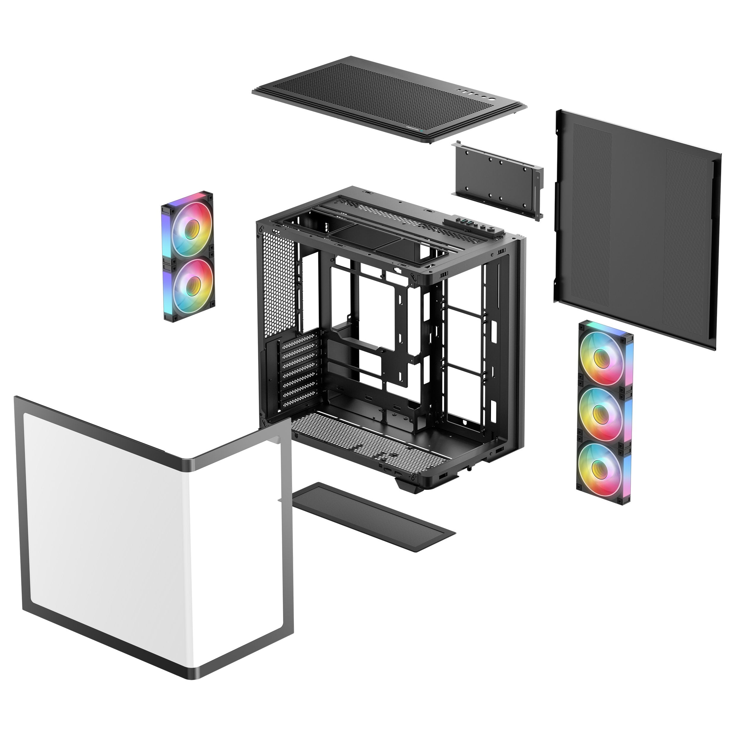 Deepcool Cg590u 5f (Negro, Panorama Glass) R-Cg590u-Bkaga5-G