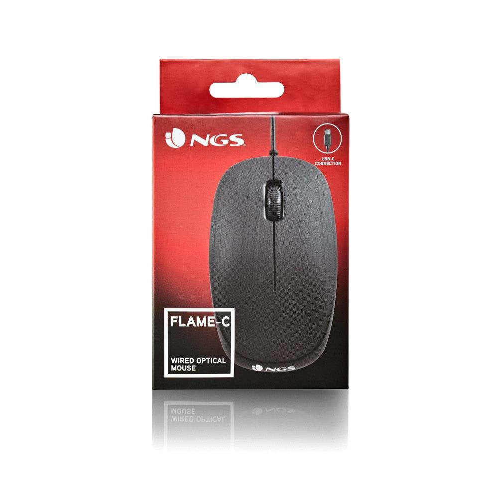 EAN 8435430624717 - NGS FLAME-C ratón Universal Ambidextro USB Tipo C Óptico 1000 DPI imagen 6
