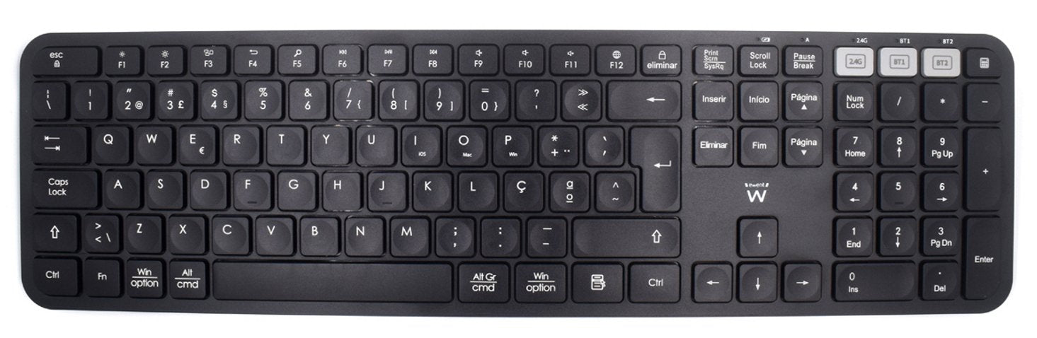Ewent Teclado Inalambrico - Modo Ahorro De Energia - Disposicion Portuguesa Qwerty Pt - Receptor Usb-A 2.4hz - 1x
