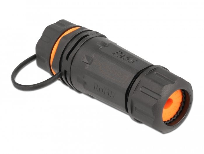 EAN 4043619867004 - DeLOCK 86700 conector RJ-45/RJ-45 Negro, Naranja imagen 1