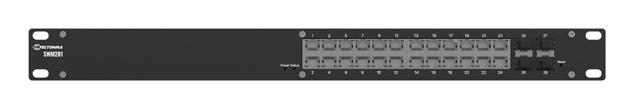 Teltonika Swm281 Switch Gestionado L2+ 24 Puertos Eth, 4 Puertos Sfp