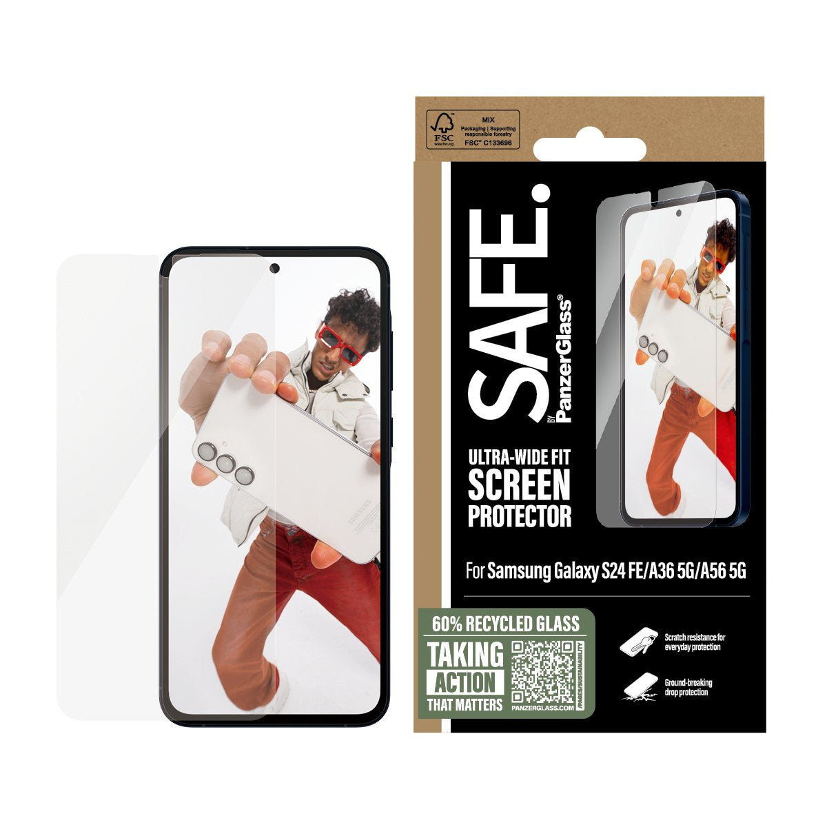 Safe. Screen Protector Samsung Galaxy S24 Fe 5g A36 5g A56 5g