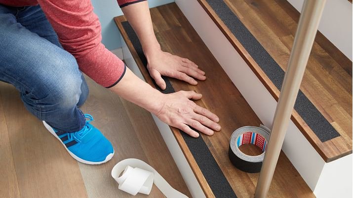 Cinta Antideslizante Tesa, Negra, 5m X 25mm