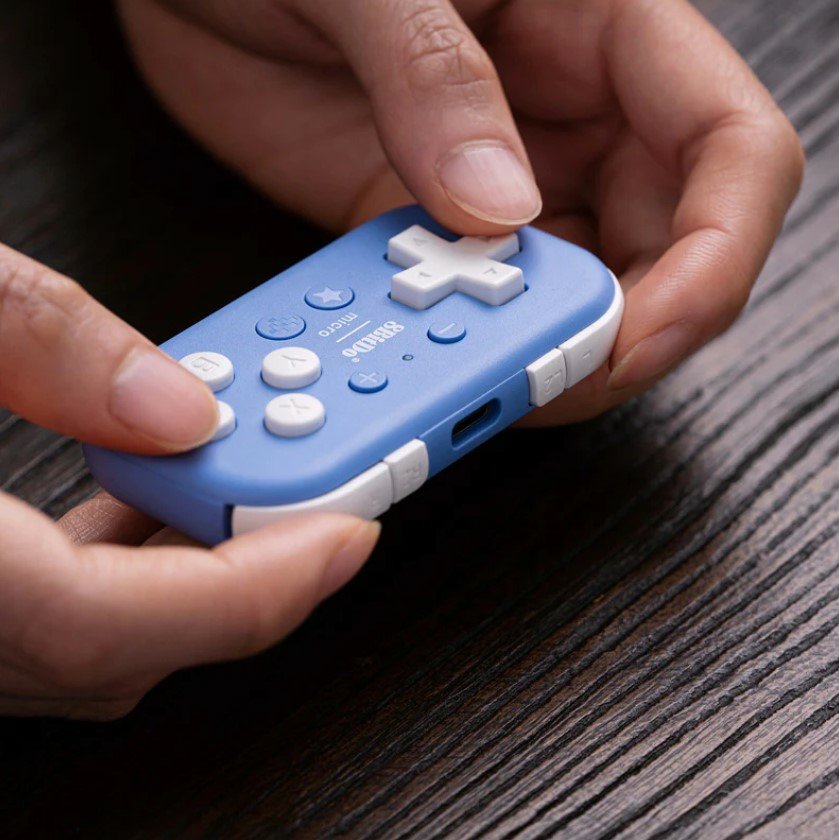 8bitdo Micro Bluetooth Gamepad Azul, Para Nintendo Switch, Android, Raspberry Pi Ret00384