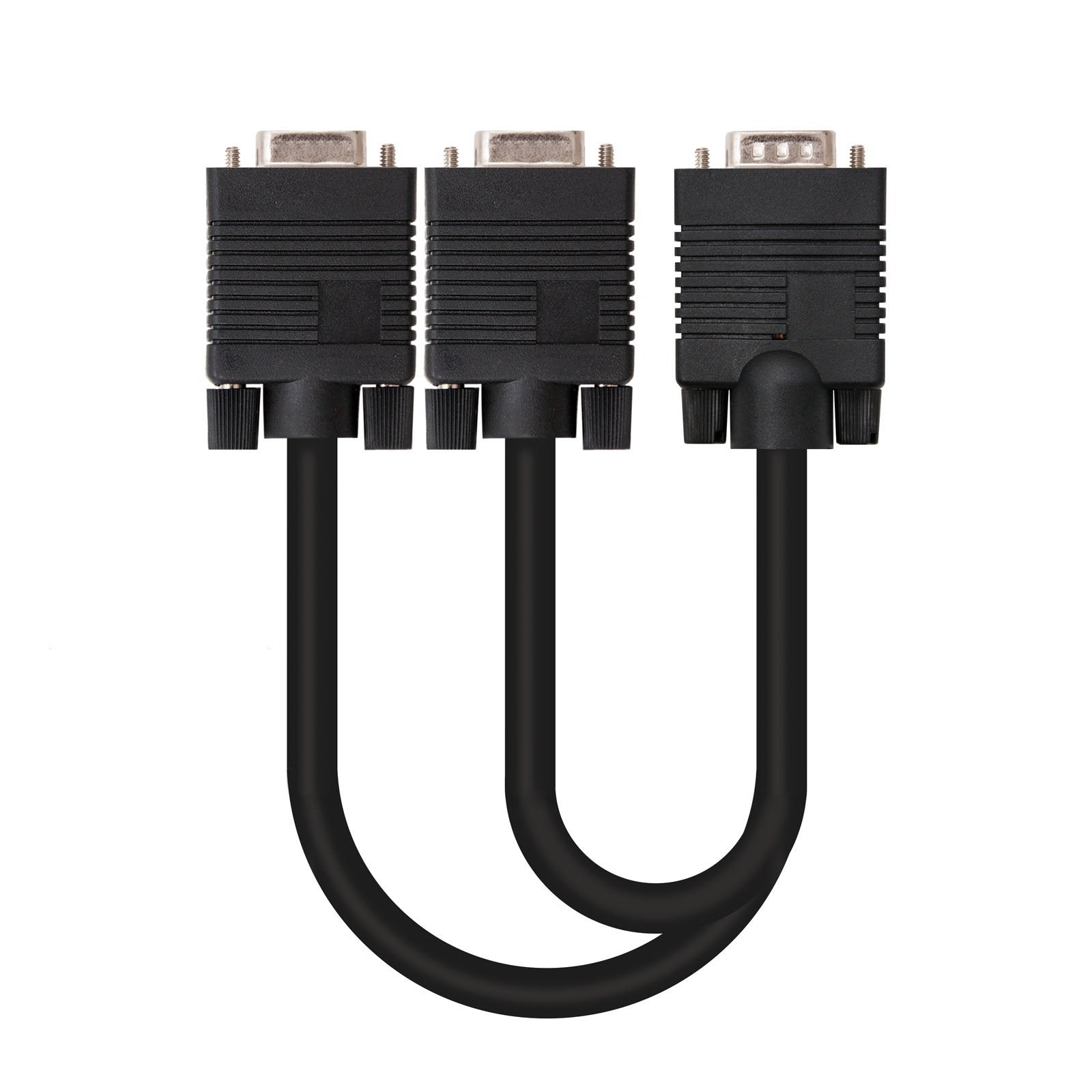Nanocable Cable Bifurcador Svga - Hdb15/M-2xhdb15/H - 45 Cm - Negro