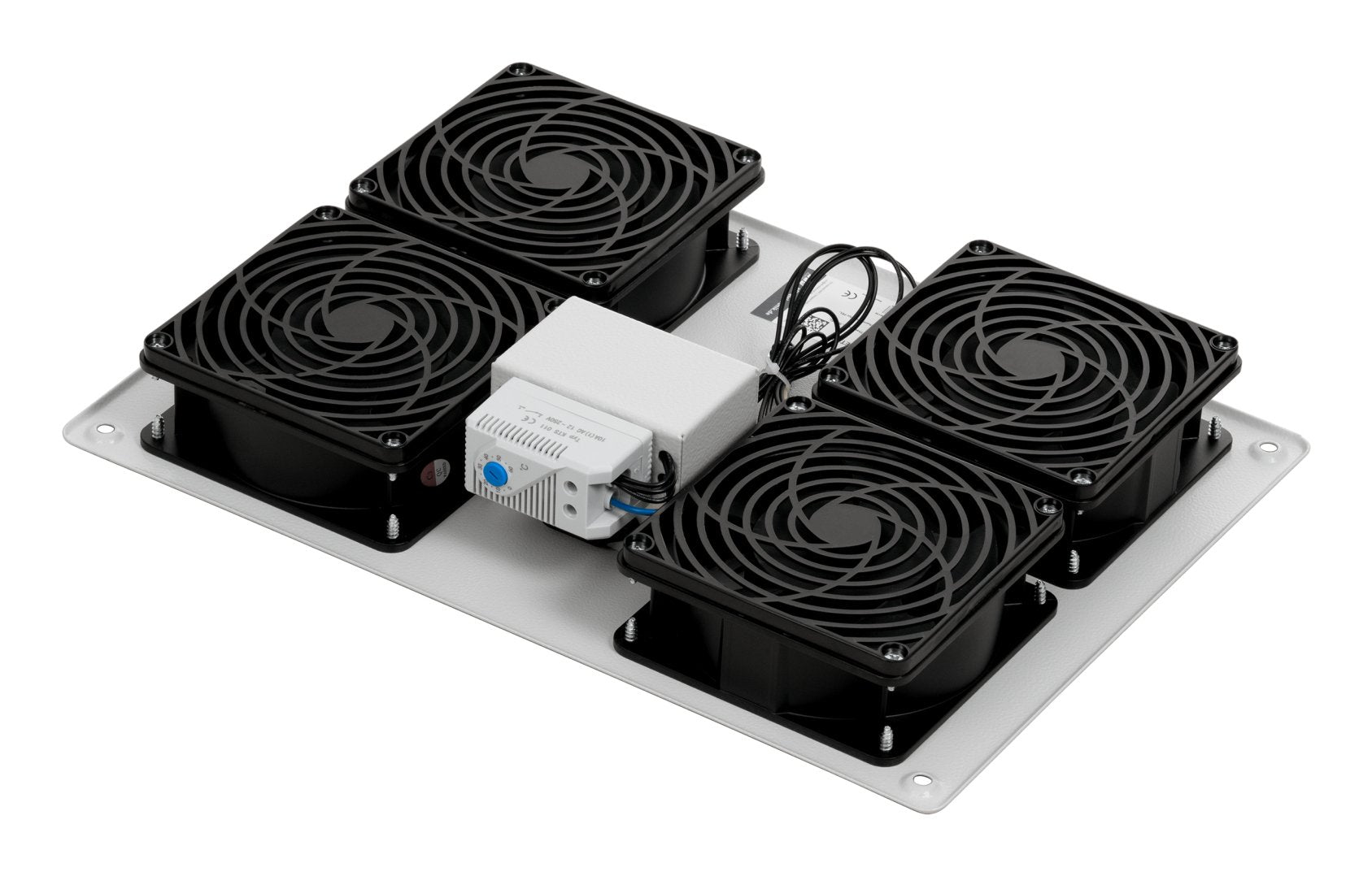 Efb Dachventilador 4-Fach Con Thermomat, Para Pel, Ral7035