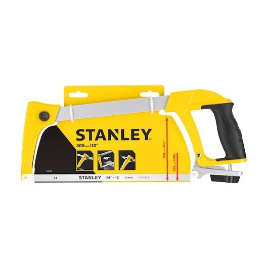 Stanley 1-20-110 Sierra De Arco 30,5 Cm Negro, Acero Inoxidable, Amarillo
