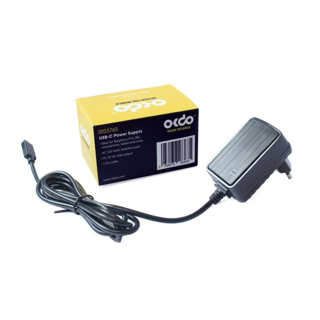 Raspberry Fuente De Alimentacion Usb-C 5.1v 3a - Negro - Para Raspberry Pi 4 Sbc, Smartphone, Tablet Etc (202-3763)