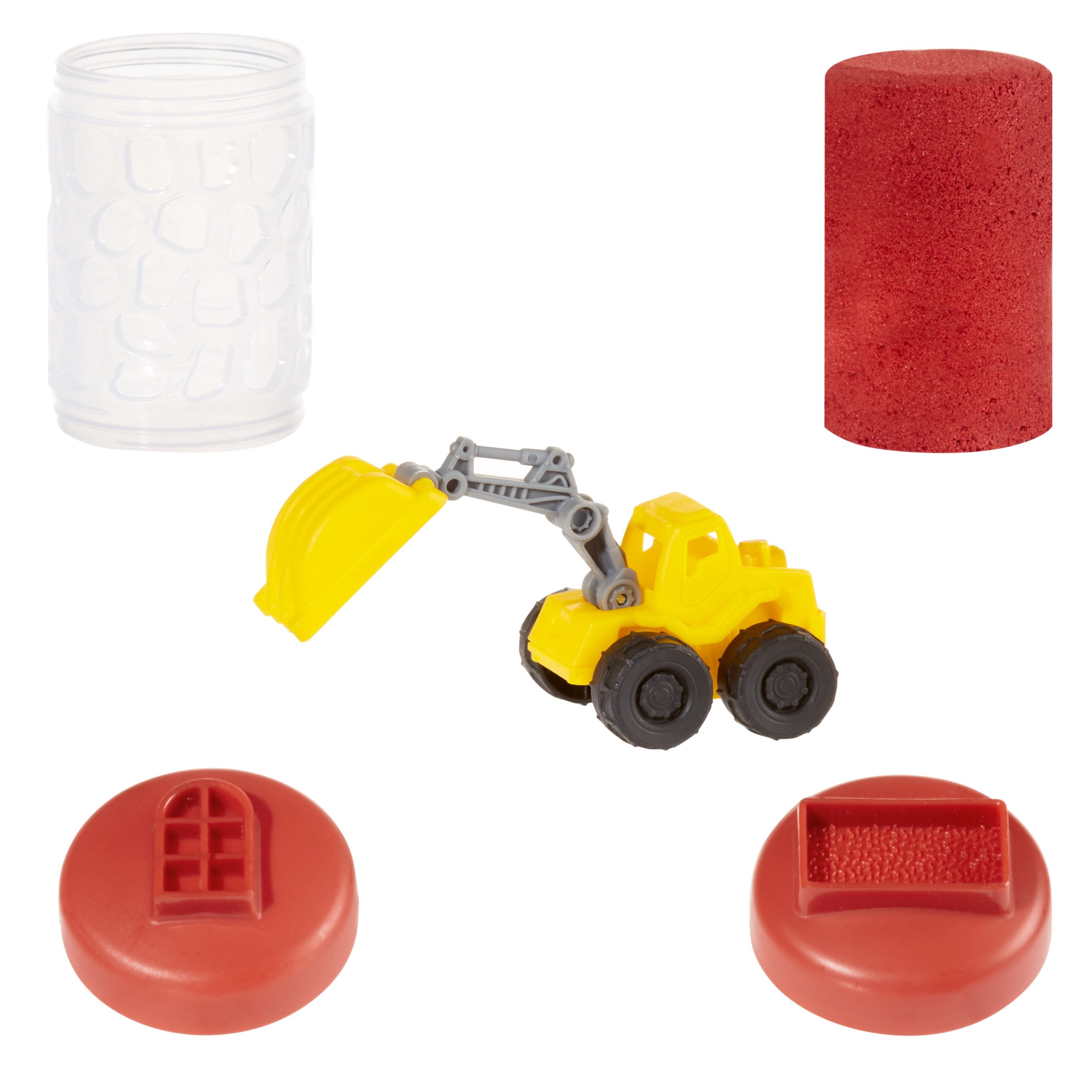 EAN 0035051532941 - MGA Entertainment Wonder Factory Never Dry Sand Construction Trucks - Red + Excavator imagen 1