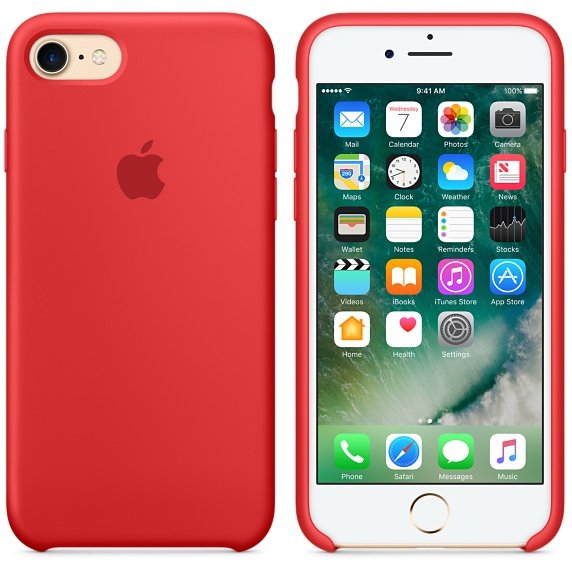Apple Case Iphone 7 Silicone Case Red Mmwn2zm-A