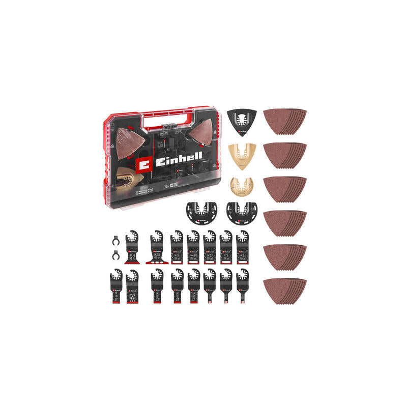 Einhell 70 Piezas, En Maletín Xxl Plus, Juego De Hojas De Sierra Para Herramientas Multifuncionales 708170