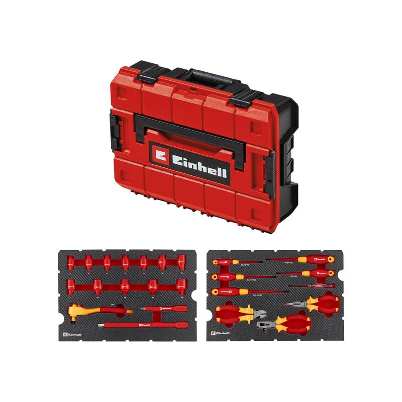 Einhell-Kwb E-Case Werkzeugkoffer Elektrik-Vde, 24-Piezas (Rojo/Amarillo, Mit Werkzeug-Sortiment Para Elektriker) 370516