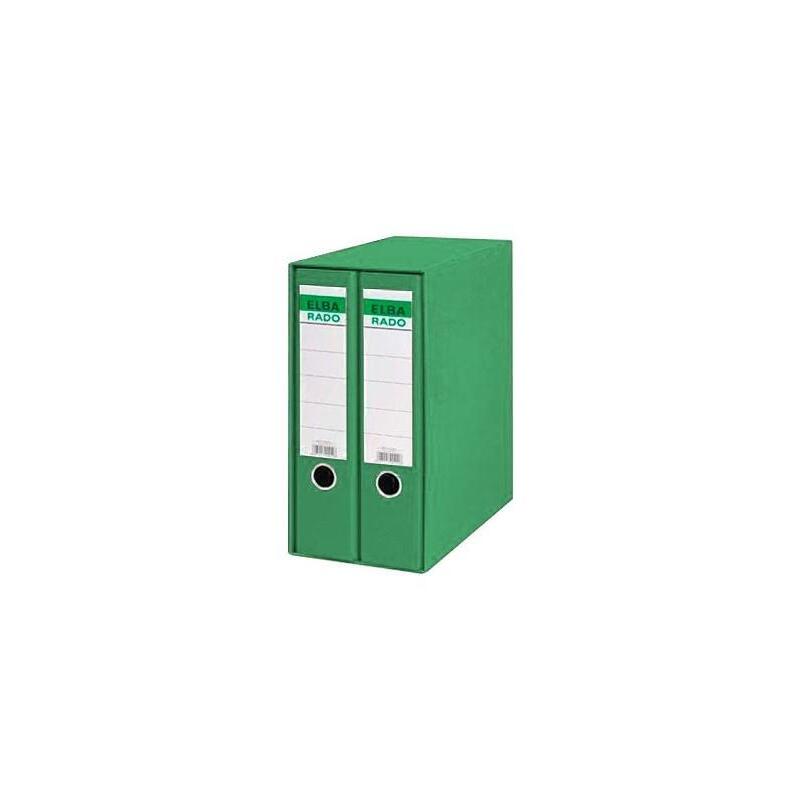 Elba Módulo 2 Archivadores Palanca 80mm Rado Top A4 Forrados Pp Verde